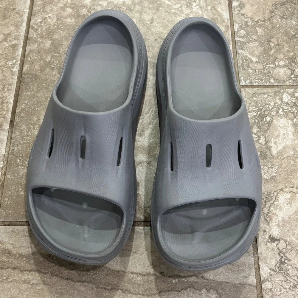 Hoka Ora Recovery Slide 3 Mens 14 Grey Comfort Sandals Slip On 1135061